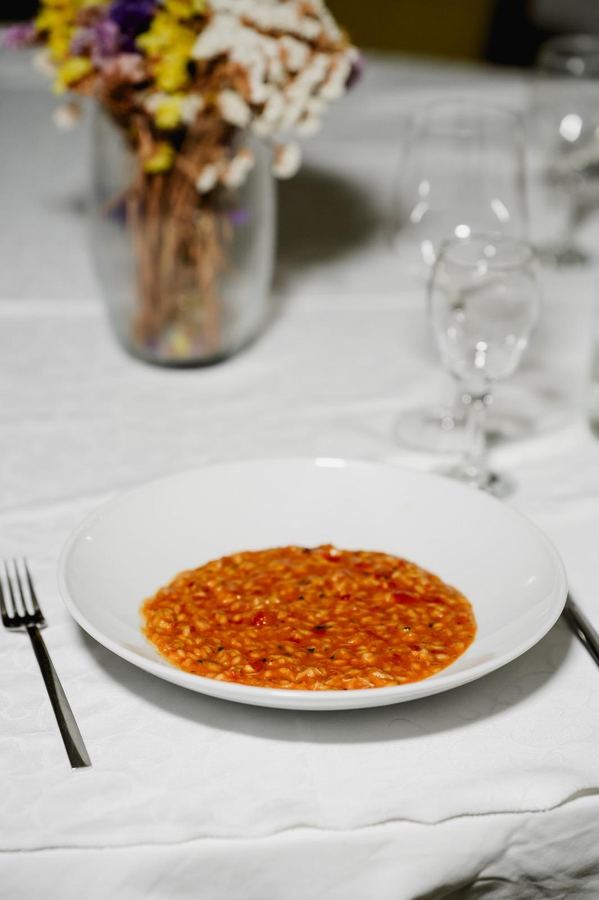 Seafood risotto served at Monaco